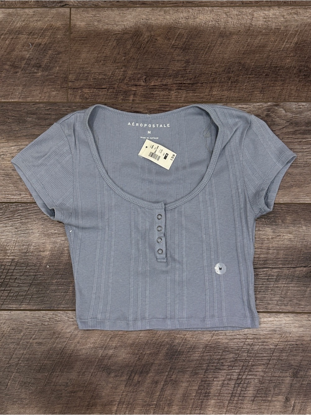 NWT Aeropostale Ribbed Cropped Henley